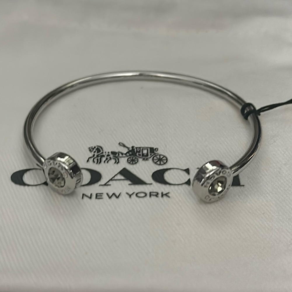 Coach silver bangle